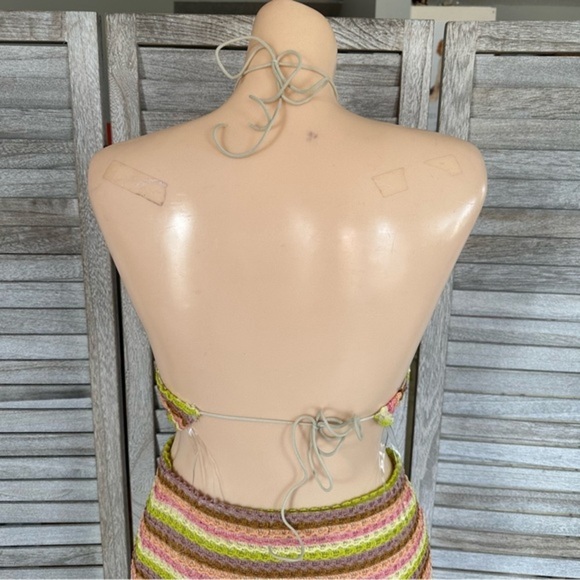 DAYDREAM STRIPED KNIT HALTER AND MINI SKIRT SET - Picture 7 of 9